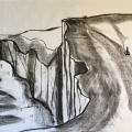 Seven Sisters Study, 2018, charcoal, 30 x 40cm SOLD