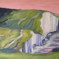 South Downs Sisters, 2018, oil on canvas, 50 x 100cm
